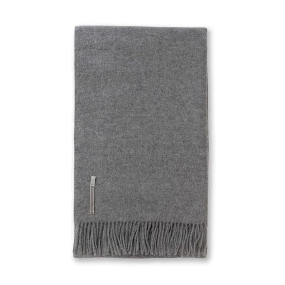 Alicia Adams Alpaca Light Grey Canyon Throw - Picture 1 of 9